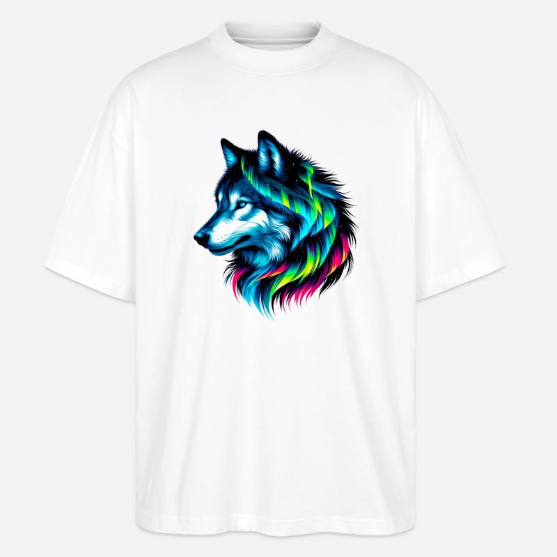 Wolf - Stanley/Stella Oversized Unisex Bio T-Shirt Blaster 2.0 - Weiß