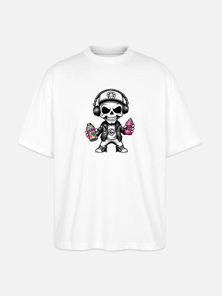Graffiti Sprayer - Stanley/Stella Oversized Unisex Bio T-Shirt Blaster 2.0 - Weiß