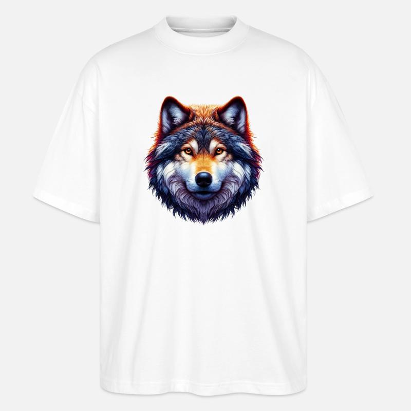 Wolf - Stanley/Stella Oversized Unisex Bio T-Shirt Blaster 2.0 - Weiß