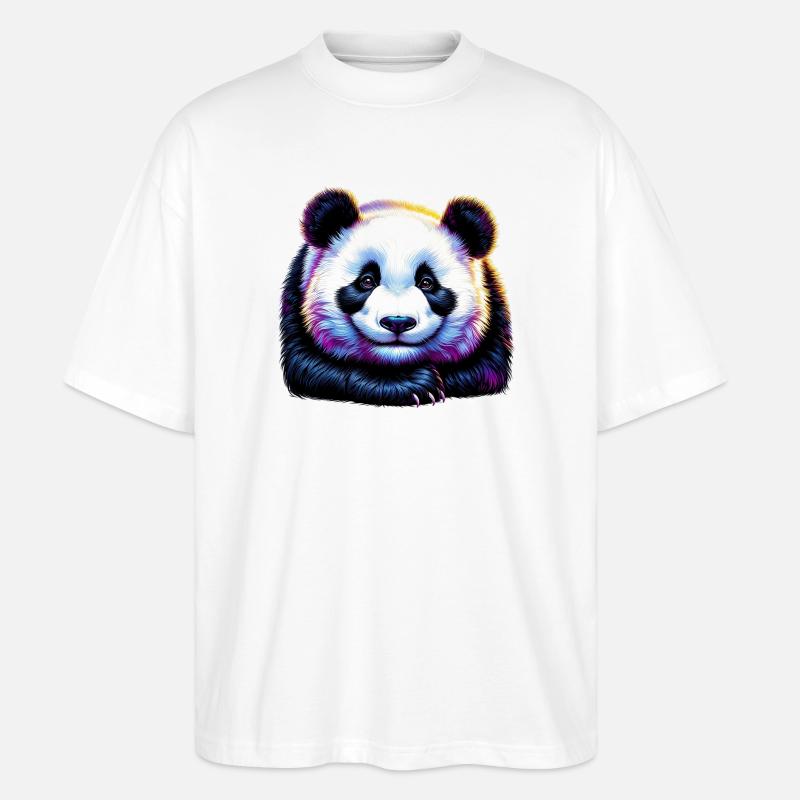 Panda - Stanley/Stella Oversized Unisex Bio T-Shirt Blaster 2.0 - Weiß