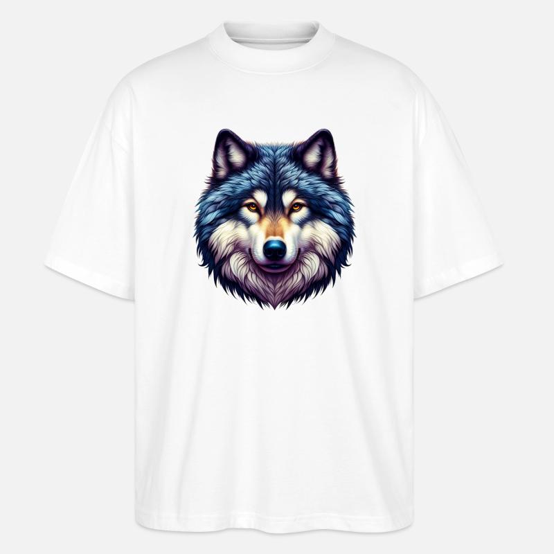 Wolf - Stanley/Stella Oversized Unisex Bio T-Shirt Blaster 2.0 - Weiß