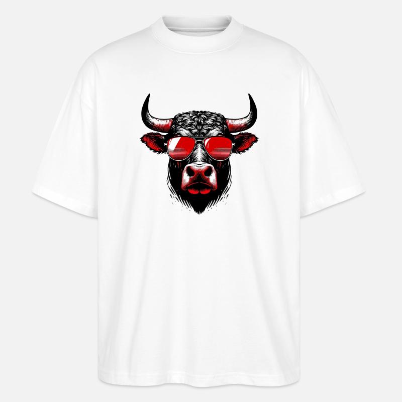 Stier - Stanley/Stella Oversized Unisex Bio T-Shirt Blaster 2.0 - Weiß