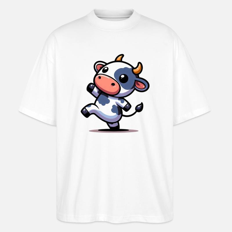 Kuh - Stanley/Stella Oversized Unisex Bio T-Shirt Blaster 2.0 - Weiß