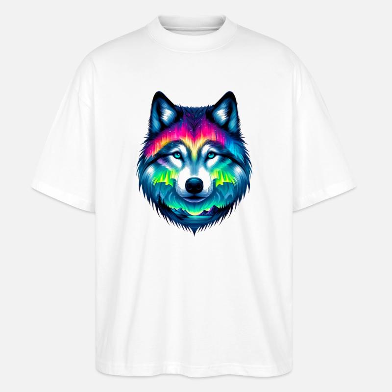 Wolf - Stanley/Stella Oversized Unisex Bio T-Shirt Blaster 2.0 - Weiß