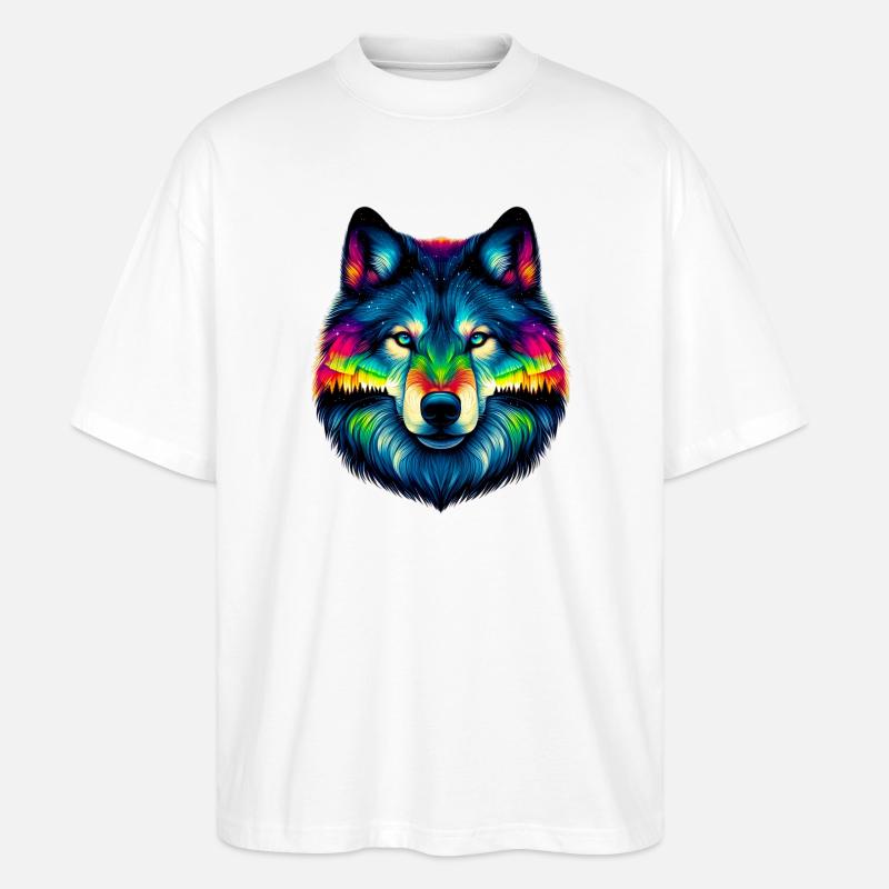 Wolf - Stanley/Stella Oversized Unisex Bio T-Shirt Blaster 2.0 - Weiß