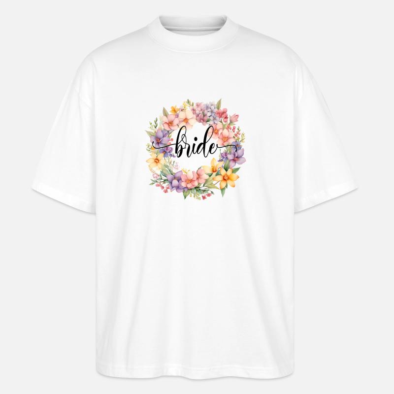 Team Bride! Personalisierbar - Stanley/Stella Oversized Unisex Bio T-Shirt Blaster 2.0 - Weiß
