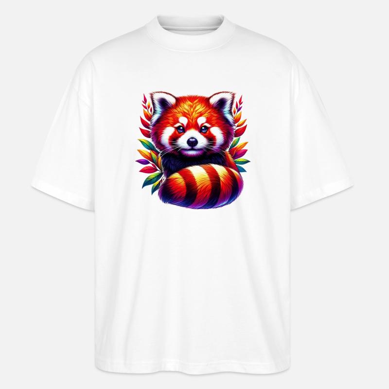 Kleiner Panda - Stanley/Stella Oversized Unisex Bio T-Shirt Blaster 2.0 - Weiß