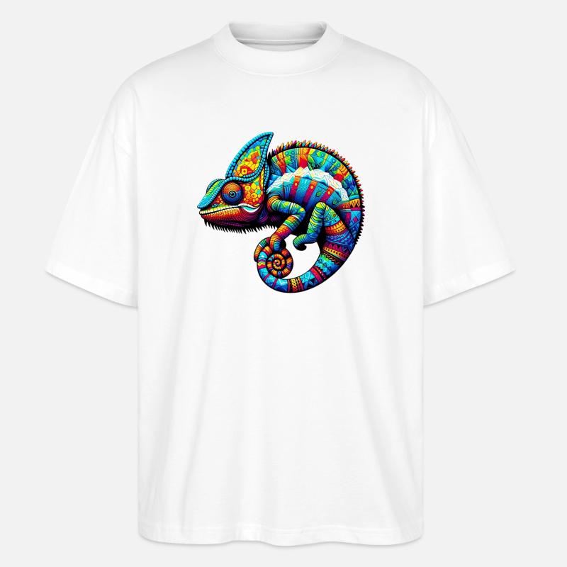 Chamäleon - Stanley/Stella Oversized Unisex Bio T-Shirt Blaster 2.0 - Weiß