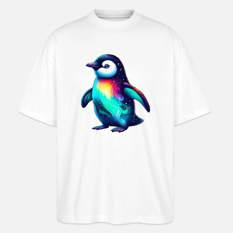 Pinguin - Stanley/Stella Oversized Unisex Bio T-Shirt Blaster 2.0 - Weiß