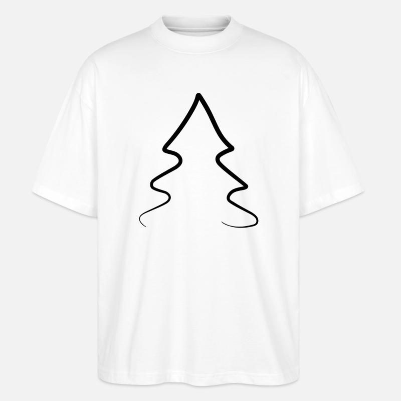 Christmas tree for Christmas - Stanley/Stella Oversized Unisex Organic T-shirt Blaster 2.0 - white