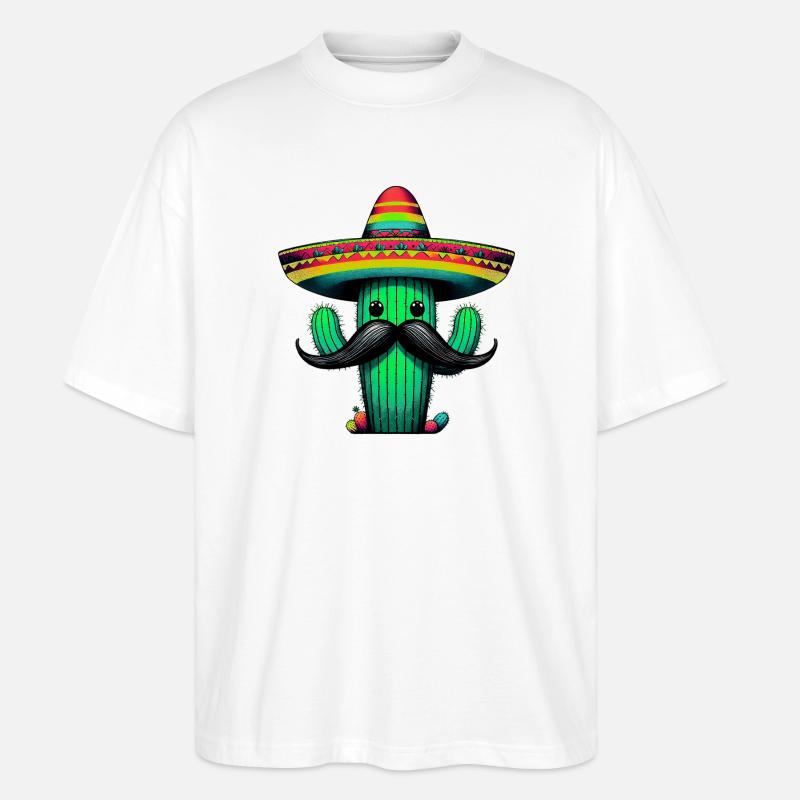 Kaktus - Stanley/Stella Oversized Unisex Bio T-Shirt Blaster 2.0 - Weiß
