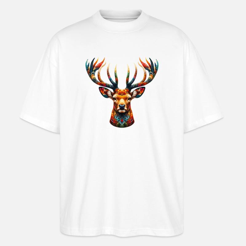 Hirsch - Stanley/Stella Oversized Unisex Bio T-Shirt Blaster 2.0 - Weiß