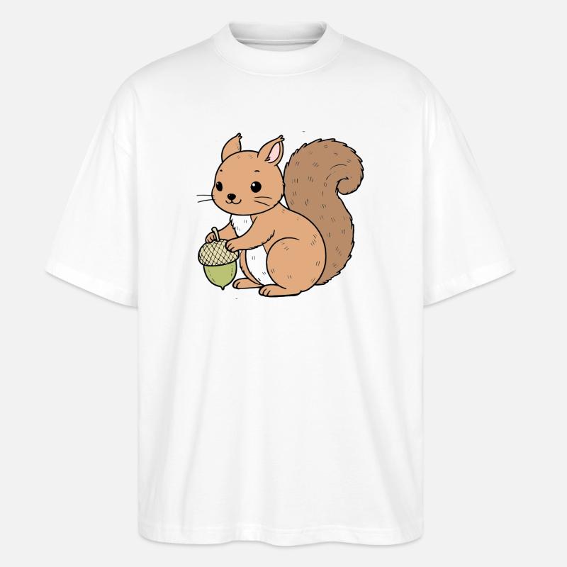 EIchhörnchen - Stanley/Stella Oversized Unisex Bio T-Shirt Blaster 2.0 - Weiß