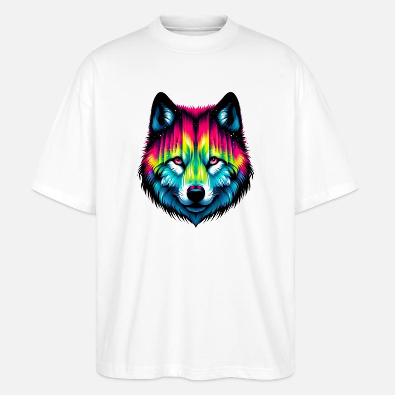 Wolf - Stanley/Stella Oversized Unisex Bio T-Shirt Blaster 2.0 - Weiß