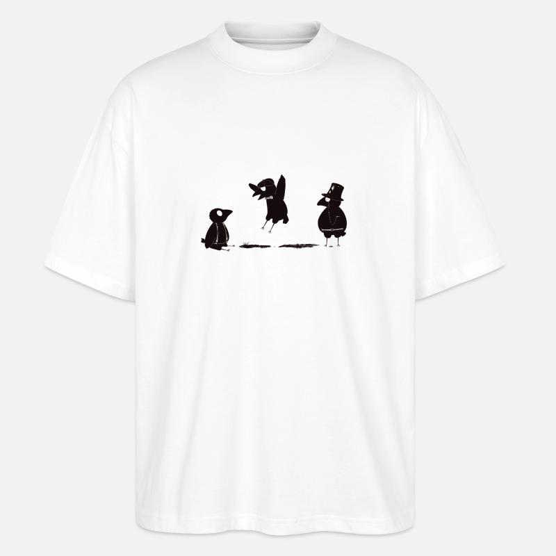crows before bros - Stanley/Stella Oversized Unisex Bio T-Shirt Blaster 2.0 - Weiß
