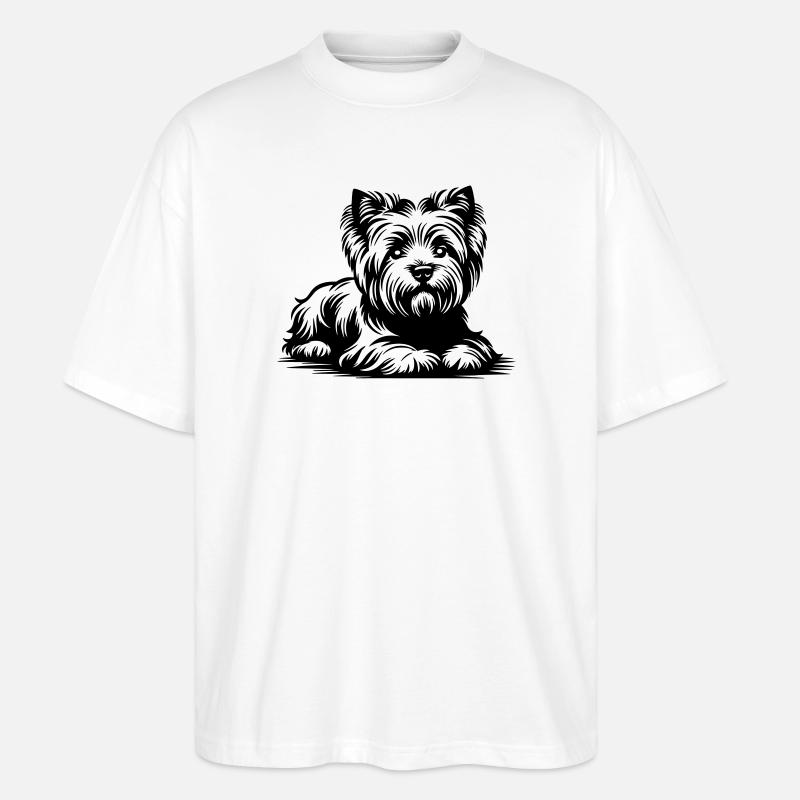 West Highland Terrier - Stanley/Stella Oversized Unisex Bio T-Shirt Blaster 2.0 - Weiß