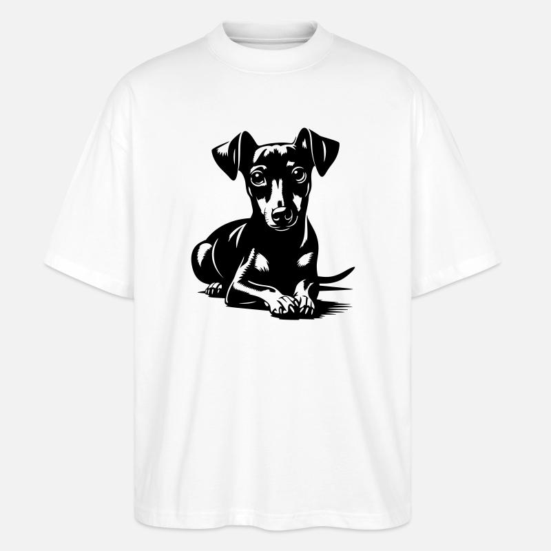 Zwergpinscher - Stanley/Stella Oversized Unisex Bio T-Shirt Blaster 2.0 - Weiß