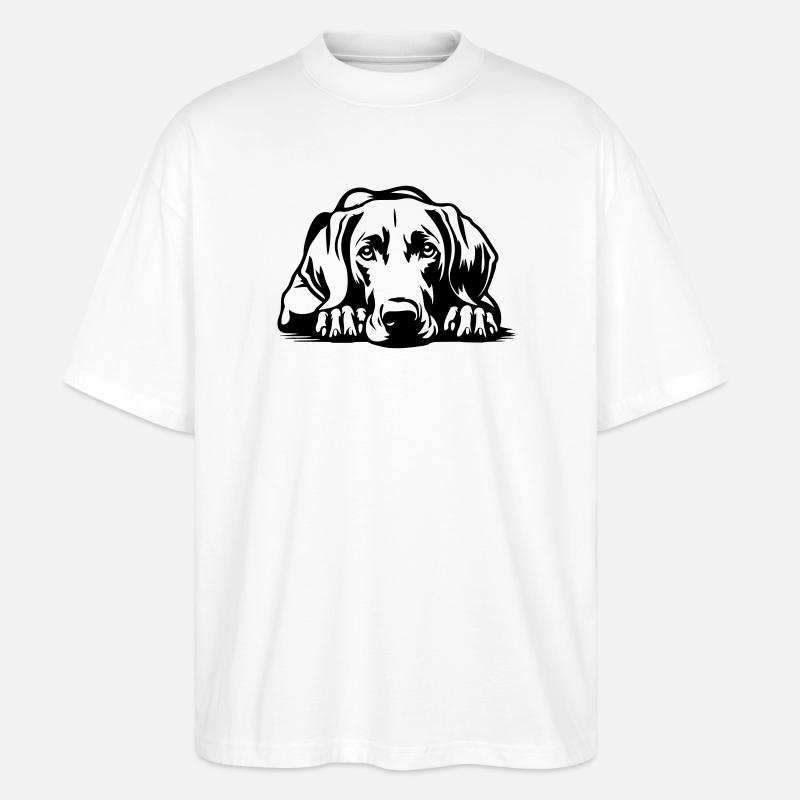 Weimaraner - Stanley/Stella Oversized Unisex Bio T-Shirt Blaster 2.0 - Weiß