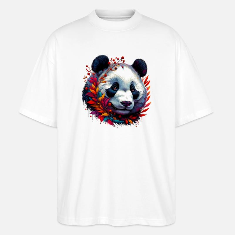 Panda - Stanley/Stella Oversized Unisex Bio T-Shirt Blaster 2.0 - Weiß