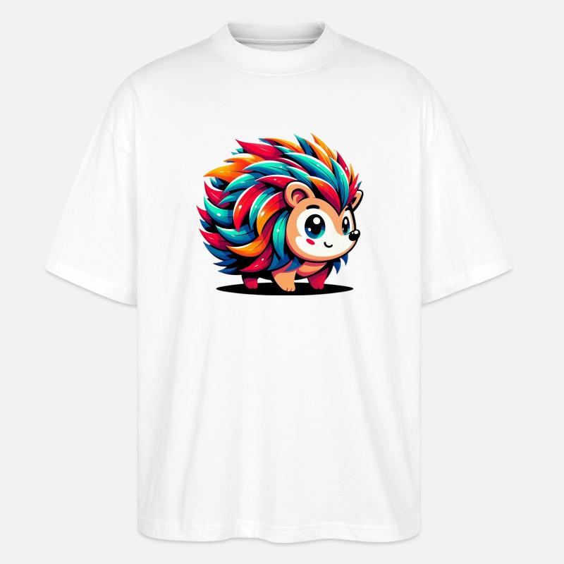 Hérisson - T-shirt bio Blaster 2.0 coupe oversize Stanley/Stella Unisexe - blanc