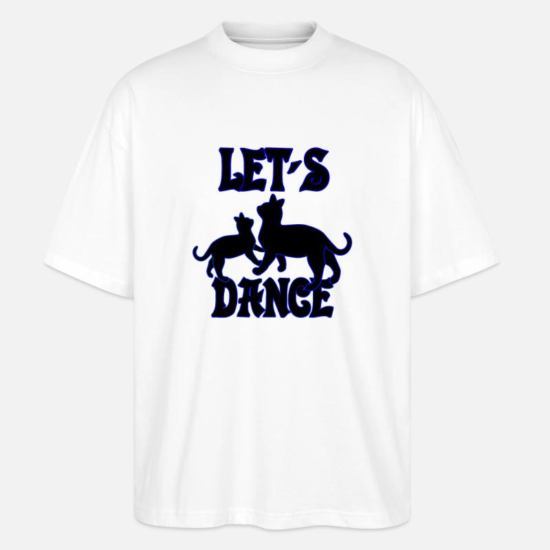 Les chats dansent ensemble - T-shirt bio Blaster 2.0 coupe oversize Stanley/Stella Unisexe - blanc