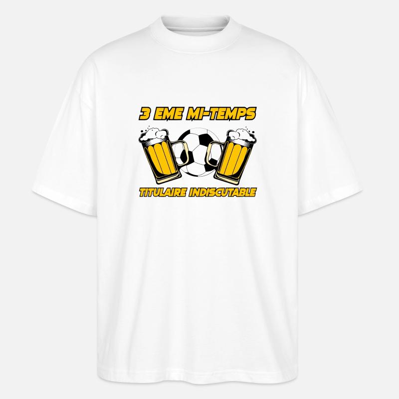 3. Halbzeit - Stanley/Stella Oversized Unisex Bio T-Shirt Blaster 2.0 - Weiß