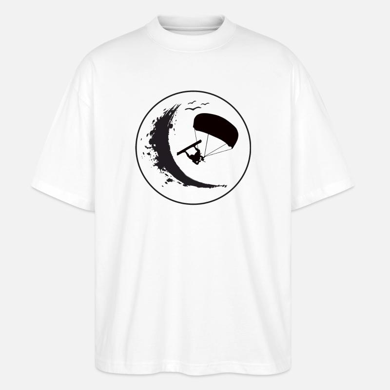 Wave Rider Eclipse - Stanley/Stella Oversized Unisex Organic T-shirt Blaster 2.0 - white
