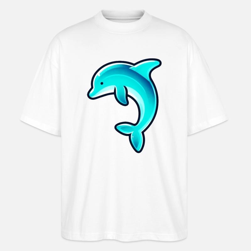 Delfin - Stanley/Stella Oversized Unisex Bio T-Shirt Blaster 2.0 - Weiß