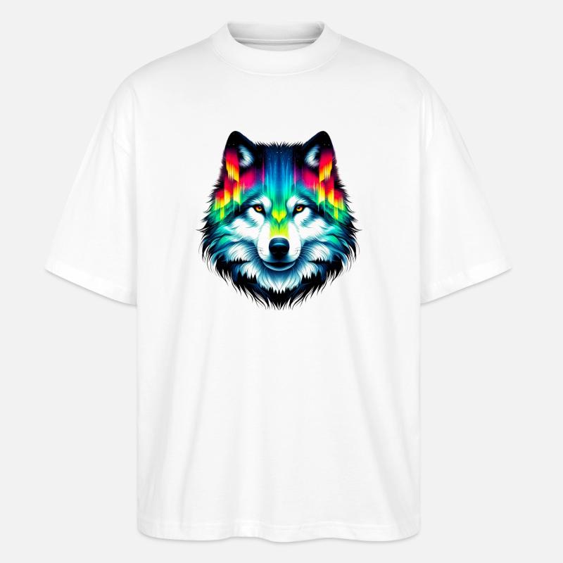Wolf - Stanley/Stella Oversized Unisex Bio T-Shirt Blaster 2.0 - Weiß