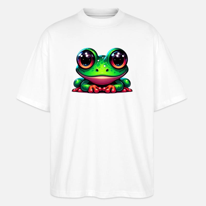 Frosch - Stanley/Stella Oversized Unisex Bio T-Shirt Blaster 2.0 - Weiß
