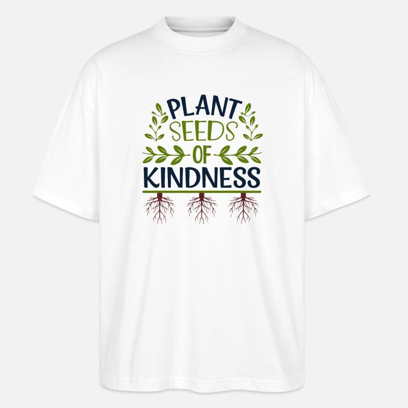 Samen der Güte pflanzen - Stanley/Stella Oversized Unisex Bio T-Shirt Blaster 2.0 - Weiß