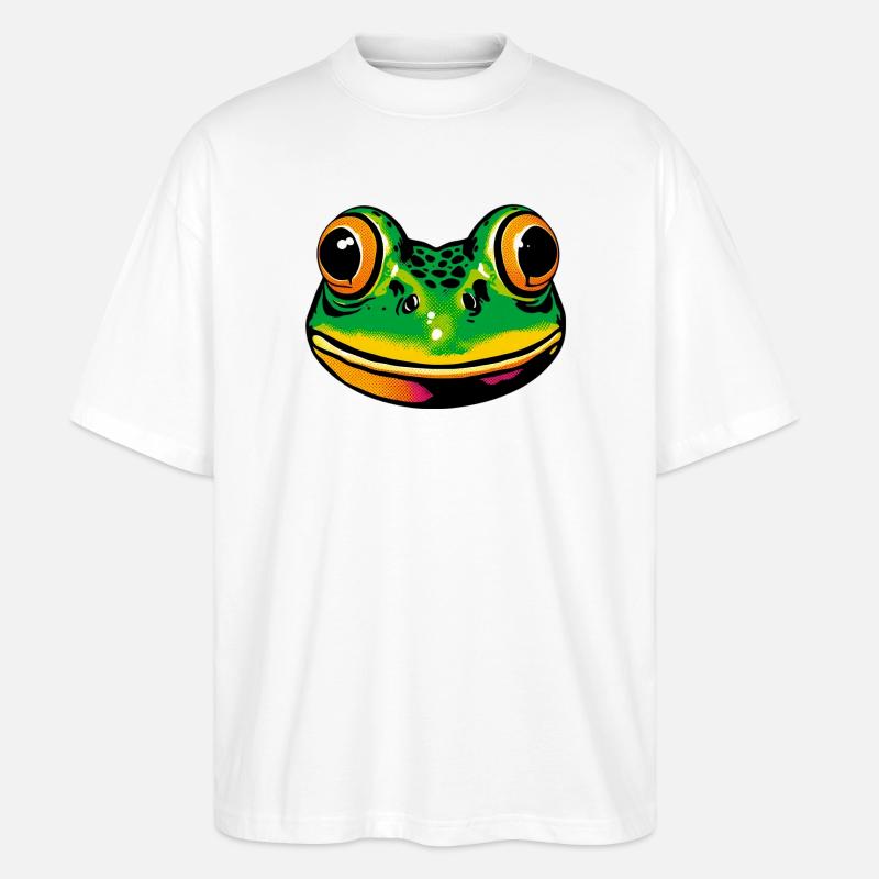 Frosch - Stanley/Stella Oversized Unisex Bio T-Shirt Blaster 2.0 - Weiß