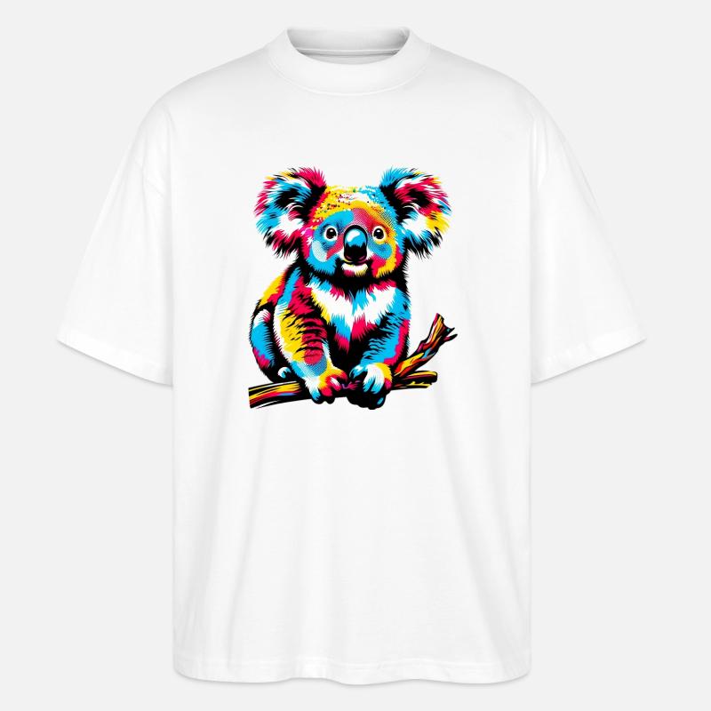 Koala - Stanley/Stella Oversized Unisex Bio T-Shirt Blaster 2.0 - Weiß
