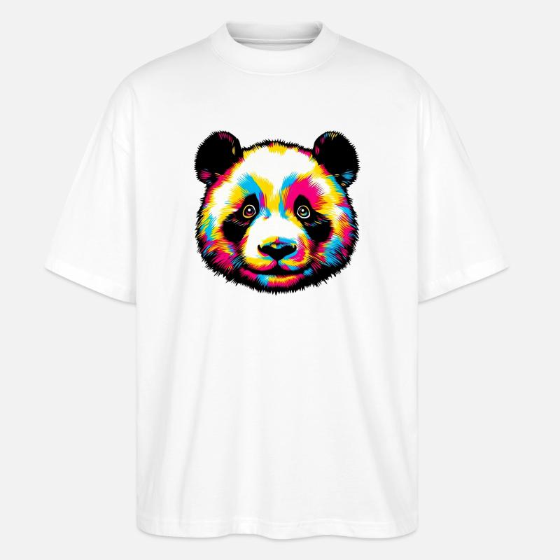 Panda - Stanley/Stella Oversized Unisex Bio T-Shirt Blaster 2.0 - Weiß