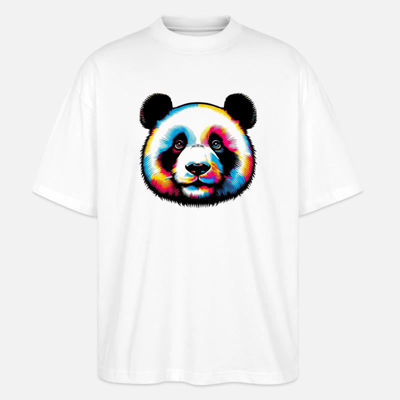 Panda - Stanley/Stella Oversized Unisex Bio T-Shirt Blaster 2.0 - Weiß