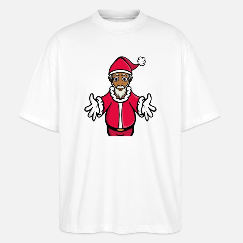 Un câlin du Père Noël - T-shirt bio Blaster 2.0 coupe oversize Stanley/Stella Unisexe - blanc