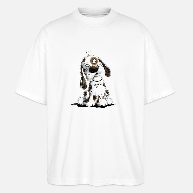 Nope Dog Saying Statement Grumpy - Stanley/Stella Oversized Unisex Organic T-shirt Blaster 2.0 - white
