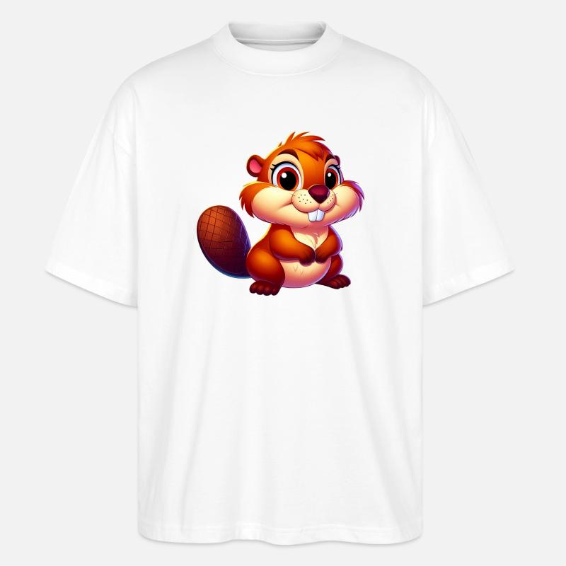 Bieber - Stanley/Stella Oversized Unisex Bio T-Shirt Blaster 2.0 - Weiß