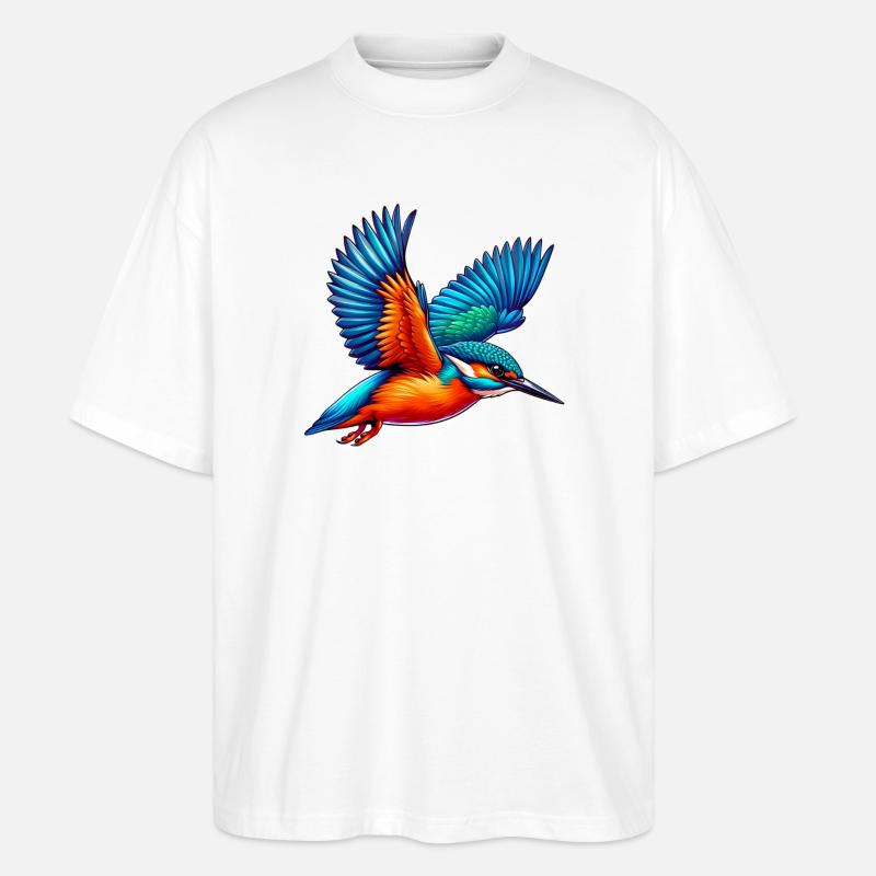 Eisvogel - Stanley/Stella Oversized Unisex Bio T-Shirt Blaster 2.0 - Weiß