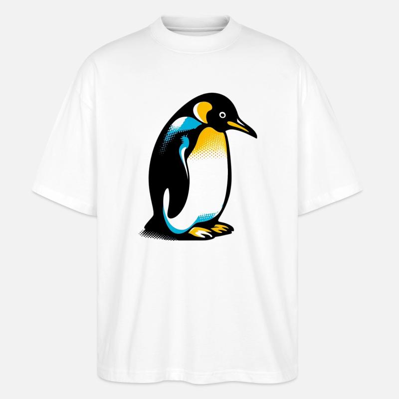 Pinguin - Stanley/Stella Oversized Unisex Bio T-Shirt Blaster 2.0 - Weiß
