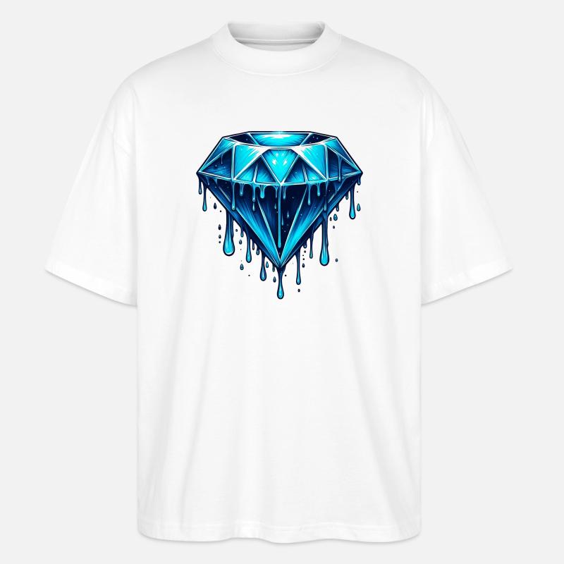 Diamond - Stanley/Stella Oversized Unisex Organic T-shirt Blaster 2.0 - white