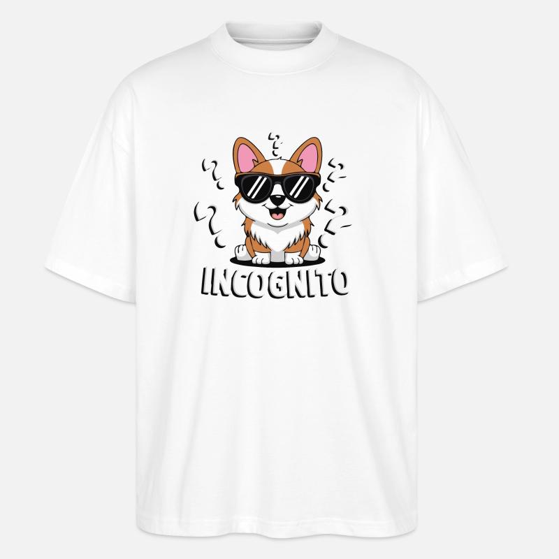 INCOGNITO HUNDE - Stanley/Stella Oversized Unisex Bio T-Shirt Blaster 2.0 - Weiß