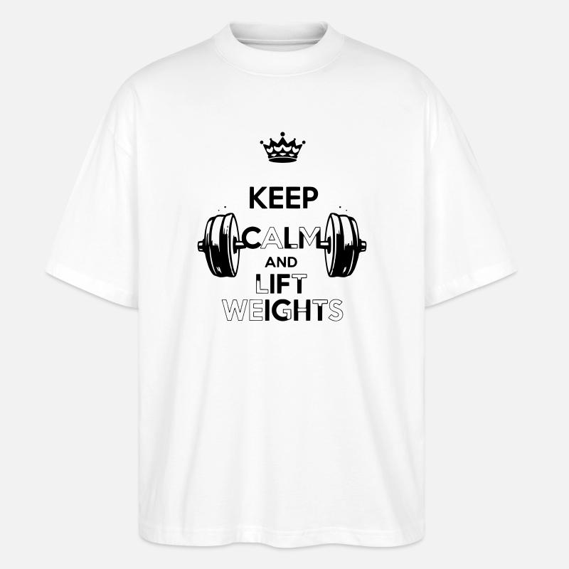Keep Calm - Stanley/Stella Oversized Unisex Bio T-Shirt Blaster 2.0 - Weiß