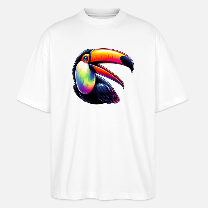 Tukan - Stanley/Stella Oversized Unisex Bio T-Shirt Blaster 2.0 - Weiß