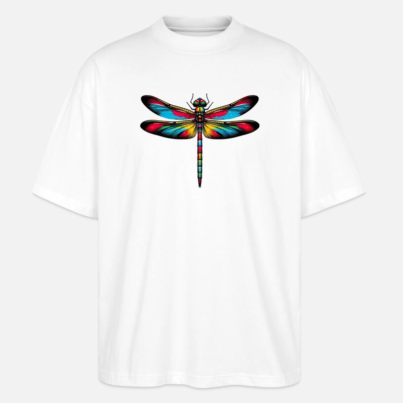 Dragonfly - Stanley/Stella Oversize Unisex Øko T-shirt Blaster 2.0 - hvid