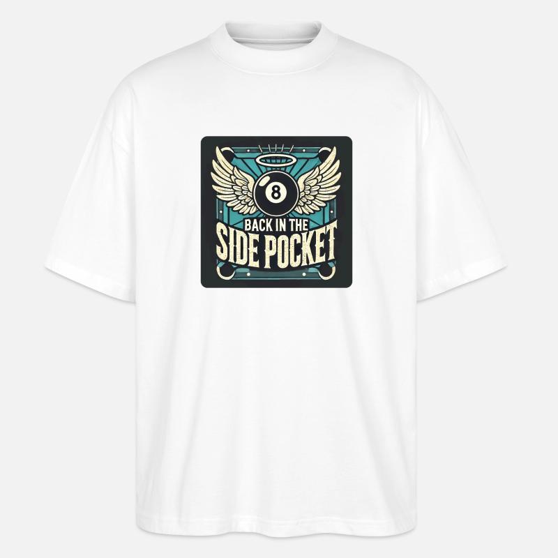 Billard Design - Stanley/Stella Oversized Unisex Bio T-Shirt Blaster 2.0 - Weiß