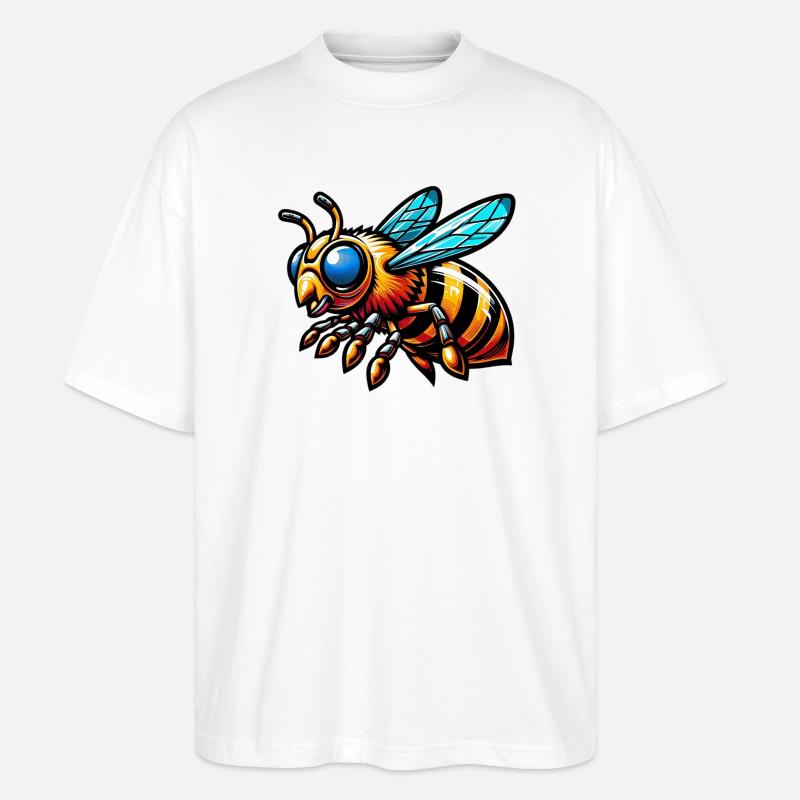 Biene - Stanley/Stella Oversized Unisex Bio T-Shirt Blaster 2.0 - Weiß