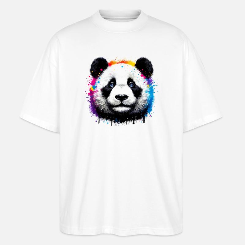 Panda - T-shirt bio Blaster 2.0 coupe oversize Stanley/Stella Unisexe - blanc