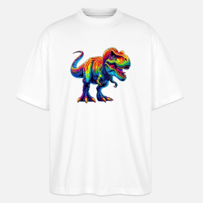 Dinosaurier - Stanley/Stella Oversized Unisex Bio T-Shirt Blaster 2.0 - Weiß
