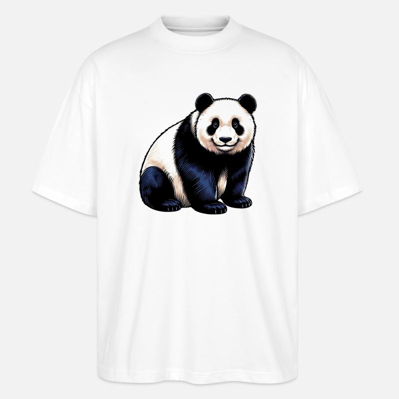 Panda - T-shirt bio Blaster 2.0 coupe oversize Stanley/Stella Unisexe - blanc